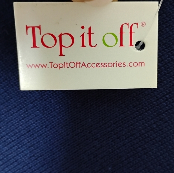 Top It Off Nautical Knit Cape Beachy Vacation Southern Preppy One Size NWT - Picture 7 of 8